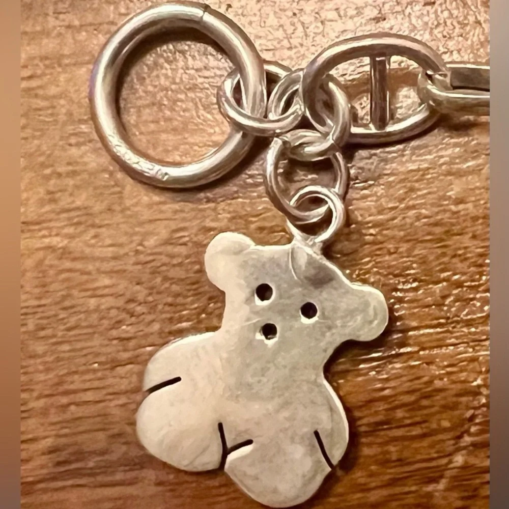 925 Sterling Silver Teddy Bear Charm - Picture 2 of 6